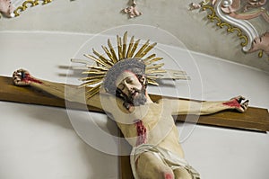 Jesus christ, wooden crucifix, spontaneous religiosity of the people