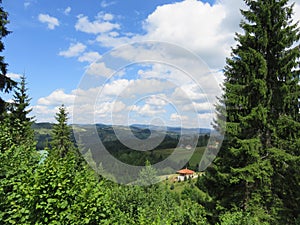 Mountain Zlatar traditional nature scenery in summer photo