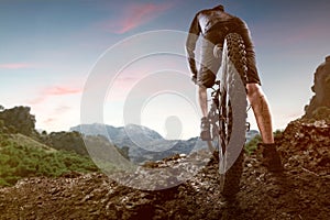 Mountainbiker in the Mountains