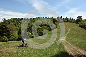 Mountainbiking, Pod Priechodnou, Stiavnicke vrchy, Slovakia