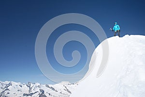 Mountaineer women on a summit