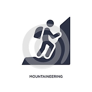 mountaineering icon on white background. Simple element illustration from activities concept