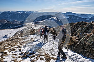 Mountaineering in the alps of Lake Como
