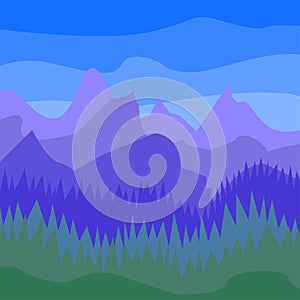 Mountaineering and Traveling Vector flat  Illustration