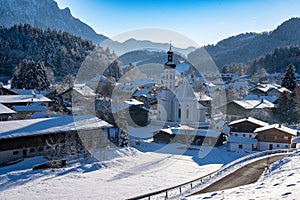 The mountaineering village of Sachrang in Chiemgau, Bavaria, Germany photo