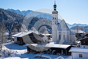 The mountaineering village of Sachrang in Chiemgau, Bavaria, Germany photo