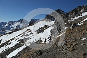 Mountaineers climbing Mount Korab