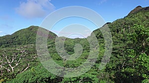 Mountaines panorame at the beach of Seychelles islands 3