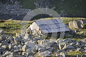 Mountainhut shelter in the valley Dolina Pieciu Stawow Polskich