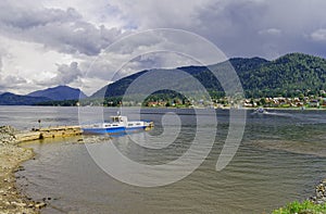 Mountainous Altai, Siberia. The coast of the Teletskoye Lake