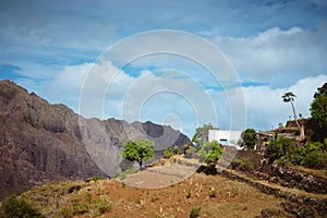 Mountainous area of Corda, Santo Antao Island, Cape Verde photo