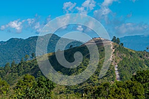 Mountainous border that separates Thailand - Myanmar at doi angkhang chiangmai,Thailand