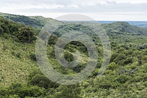 Mountainous green landscape, in Cordoba, Argentina