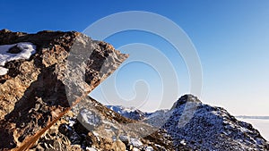 Mountainous landforms and rocks photo