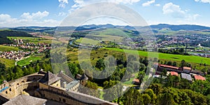 Mountainous landscape around the castle