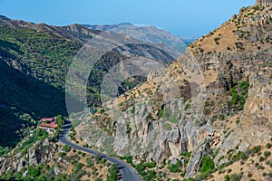 Mountainous landscape of Azat valley in Armenia