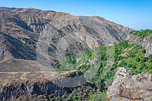 Mountainous landscape of Azat valley in Armenia