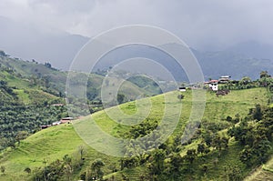 Mountainous landscape in the Colombian Andes