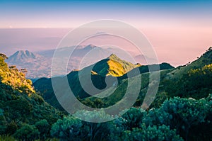 Mountainous landscape in Java