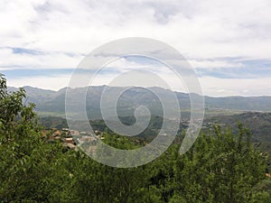 Mountainous landscape in Kabylia. Kabyle mountains