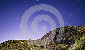 Mountainous landscape stars polar. Villasimius in Sardinia