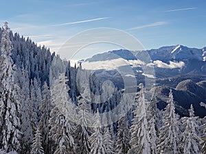 mountainous landscape on top of the mountain