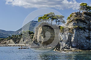 mountainous promontories over the Ionian Sea