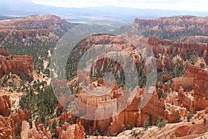 Mountainous Reddish fairy chimneys Bryce Canyon