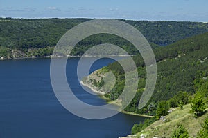 Mountainous river bank