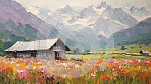 Mountainous Splendor PaletteKnife Art