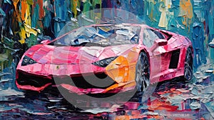 Mountainous Splendor PaletteKnife Art photo