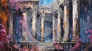 Mountainous Splendor PaletteKnife Art photo