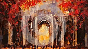 Mountainous Splendor PaletteKnife Art photo