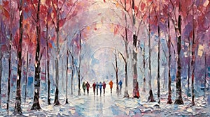 Mountainous Splendor PaletteKnife Art photo