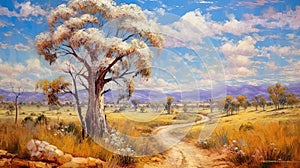 Mountainous Splendor PaletteKnife Art photo