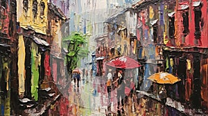 Mountainous Splendor PaletteKnife Art photo