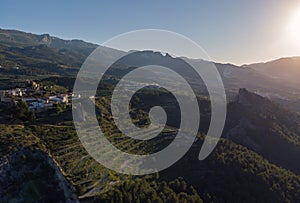 Mountainous surroundings of Guadalest village. Spain