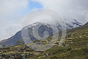 Mountainous terrain in Norway. Jotunheimen National Park