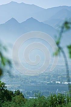 Mountainous Tibetan landscape photo