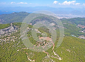 Mountains above Oludeniz in Turkey