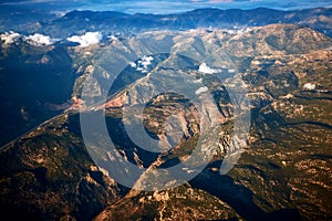 Mountains from an airplane