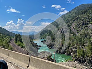 The mountains along the Kootenay River near Libby, MT