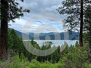 The mountains along the Kootenay River near Libby, MT