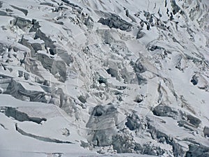 Mountains alps galcier crevasses Monte Bianco photo