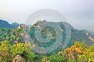 The mountains and ancient pavilion