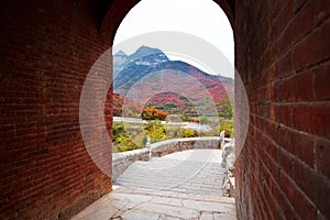 Mountains and arch