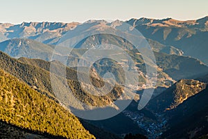 Mountains around Arinsal valley in Andor