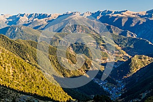Mountains around Arinsal valley in Andor