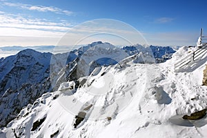 Mountains and blue sky in Tatras