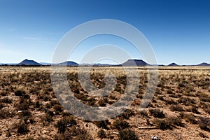 Mountains with blue sky and yellow fields - Cradock